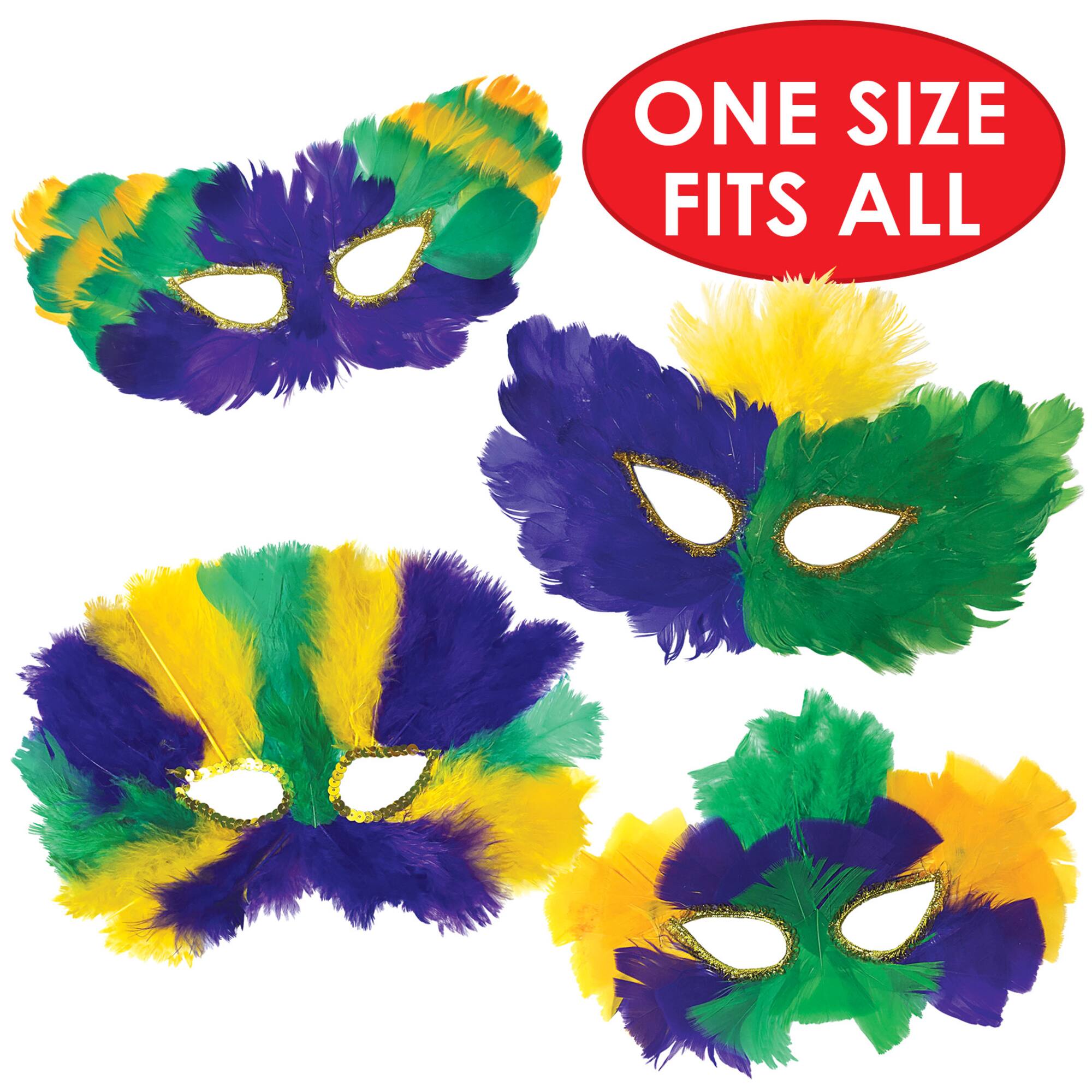 Beistle Mardi Gras Masks, 4ct.